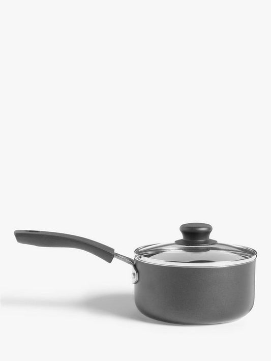 Aluminium Non-Stick Saucepan & Lid, Grey