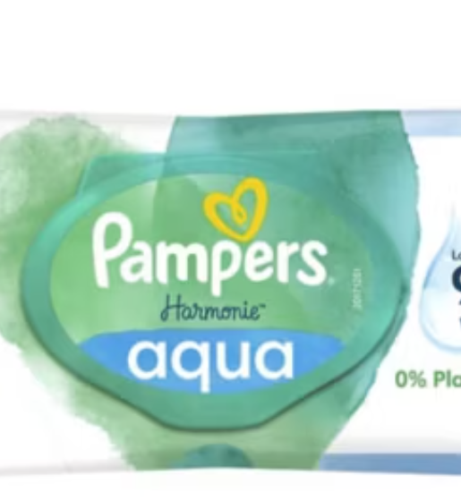 Pampers Harmonie Aqua Baby Wipes Plastic Free 48s